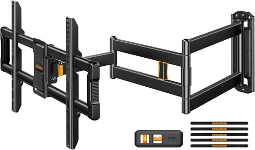 Perlegear TV Wandhalterung mit 943mm Langarm für 42–84 Zoll bis zu 68kg, Extra Langer Reach Fernseher Halterung, Schwenkbare Neigbare Wandhalterung Fernseher, Max VESA 600 x 400mm