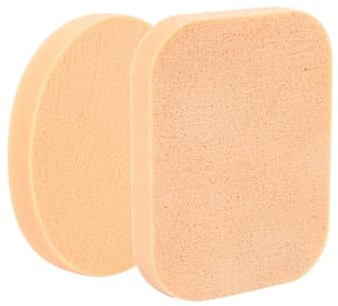 Ipetboom Spugnetta per Trucco Viso 2 Pezzi Rotonda per Uso Asciutto e Bagnato Piumino da Cipria Delicato Adatto a Casa, Salone e Viaggi