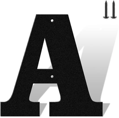 Numeri civici da 20,3 cm, colore nero opaco, antiruggine, in metallo resistente, per casa, resistenti alle intemperie, numeri da 0 a 9 e lettere A-Z in metallo per esterni, set completo per porte