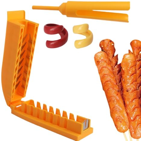 Découpeur de Hot-Dog,Couteau Repliable pour Saucisses | Coupeur de Hot-Dog Ergonomique pour Restaurant, Grillade, Camping, Plein Air, Cuisine et Barbecue de Jardin