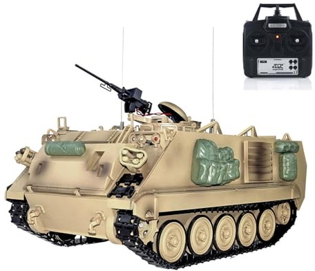 1/16 Militär RC-Panzer M113A2 APC, 360° drehbarer Turm mit Infrarot | Modellnummer M2412-C, integrierte LED-Beleuchtung und Soundeffekte, ferngesteuertes Elektrospielzeug