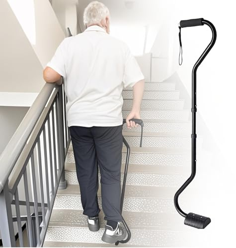 Stair Climbing Cane with Leg Lifter, Adjustable Mobility Aid for Seniors