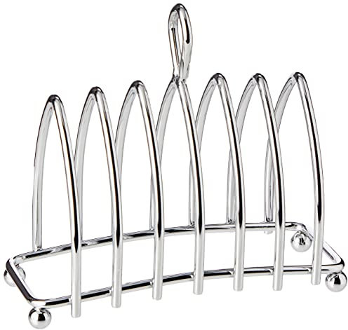 KitchenCraft Chrome-Plated Metal Toast Rack, 16 x 15 x 7 cm (6.5 x 6 x 3), Silver