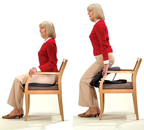 Carex Upeasy Seat Assist Plus - Portable Self-Powered Lifting Seat Cushion for Chairs, 70% Weight Support up to 340 lbs. - Lift Assist for Seniors and Mobility Support