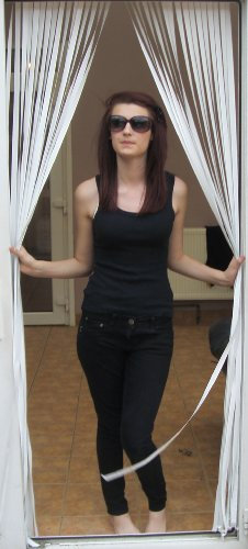 Heavy Duty Bug Blind,Strip Blind-80cm (Standard UK door size) Complete with hooks for Plastic Frames (Select colours from drop down menu) (ALL WHITE)