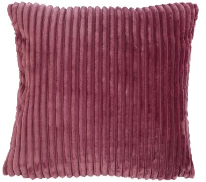 Gözze - Kuschelweicher Kissenbezug in Cord Optik, 2er Set, 50 x 50 cm - Beere