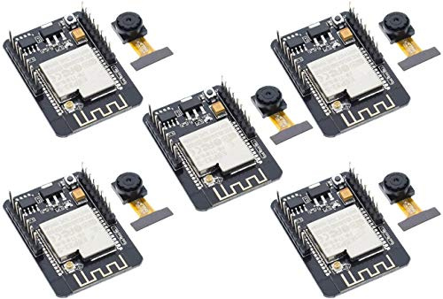 TECNOIOT 5 st kameramodul ESP32-CAM Bluetooth-modul WIFI Board Development ESP32 OV2640 (kamera ingår)