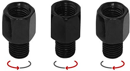 Eevermotor Adaptateur de rétroviseur de moto Vis de rétroviseur de scooter du filetage M10 à droite au filetage M10 à gauche/filetage à droite