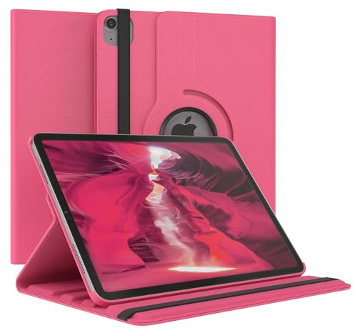 EAZY CASE - Tablet Hülle für iPad Air 4. / 5. Generation Schutzhülle 10.9 Zoll Smart Cover Tablet Case Rotationcase zum Aufstellen Klapphülle 360° drehbar mit Standfunktion Tasche Kunstleder Pink