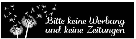 banjado® Keine Werbung Aufkleber Briefkasten/Aufkleber Keine Werbung wetterfest & UV-beständig/Sticker keine Werbung mit Motiv/Keine Werbung Aufkleber lustig