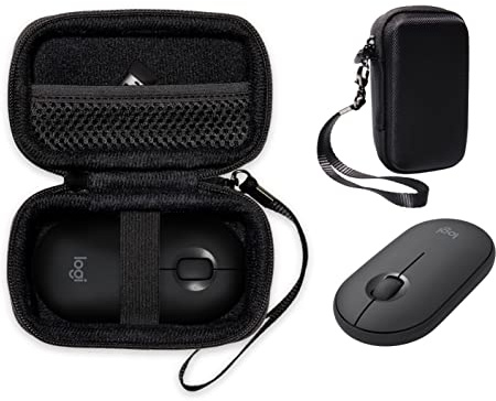 CaseSack Mouse Case for Logitech Pebble, Pebble M350, M355, i345 Wireless Bluetooth Mouse (Black)