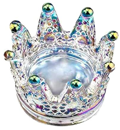 barenx Mini pot à crayons 2 en 1 en cristal coloré pour nail art, conforme aux normes de qualité, 100 % testé avant expédition – Couronne colorée