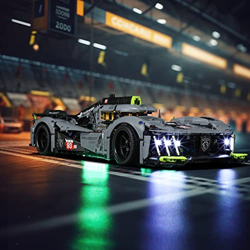 LIGHTAILING Kit d'éclairage pour Lego - 42156 Peugeot 9X8 24H Le Mans Hybrid Hypercar - Kit d'éclairage LED compatible avec le modèle de briques Lego - Kit de modèle non inclus