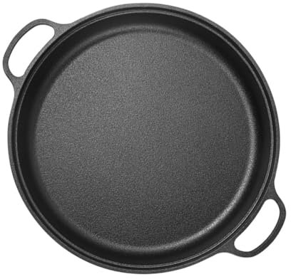 COLLBATH Sartén Gruesa De Hierro Fundido Para Camping y Cocinar Carne Al Aire Sartén Para Tortitas y Pancakes