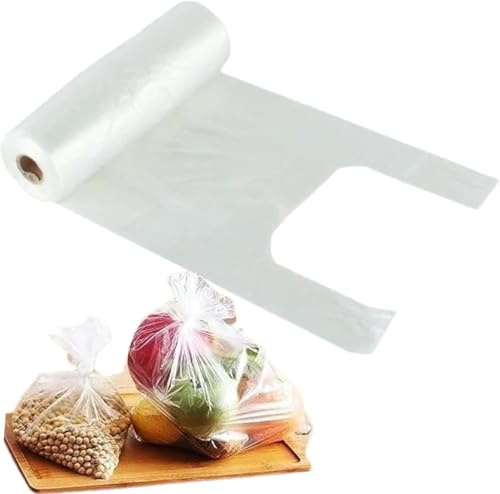 100pcs Large Freezer Bags | Durable Disposable Food Storage Bags for Freezing & Organising | Suitable for Storing Vegetables Fruits Leftovers | Easy Tie Handle Design for Secure Closure