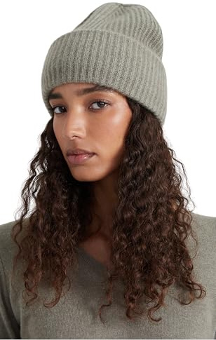 Style & Republic Kaschmir-Chunky Beanie Damen aus 100% Cashmere, Lang und großzügig geschnitten - Dein kuscheliger Premium Strick-Mütze für stilvolle Herbst- & Winter-Momente