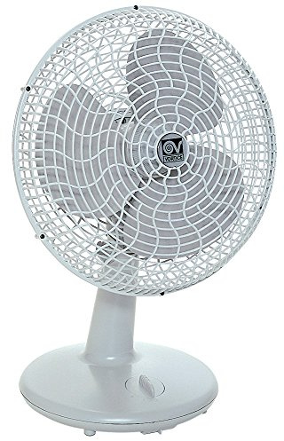 Vortice Tavolo 60610, silenziosa e Potente, 90 ° Girevole, Ø 30 cm, Gordon 30, Grigio Chiaro, 230 V, Bianco, 35 W