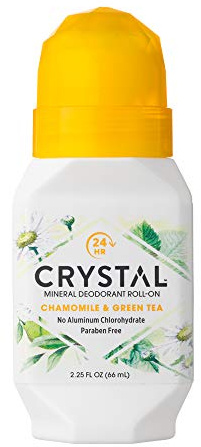 Crystal Mineral Deodorant Roll-On, Chamomile & Green Tea, 2.25 fl oz (Pack of 12)