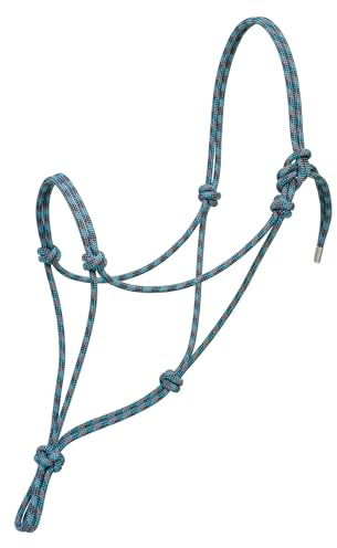 Weaver Leather Silvertip Nr. 95 Seilhalfter, mittelgroß, Grau/Königsblau/Marineblau/Türkis