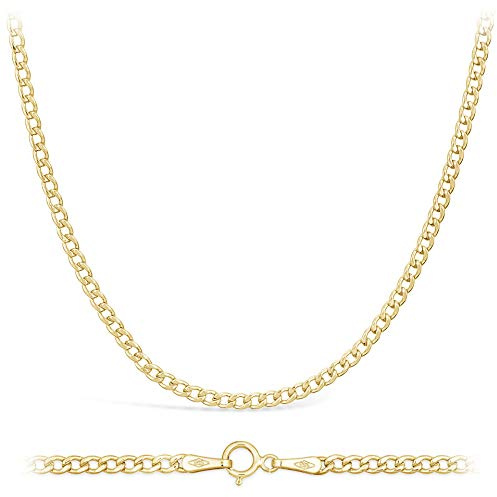 14 Karat 585 Gold Panzerkette Gelbgold Unisex Kette - Breite 2.3 mm