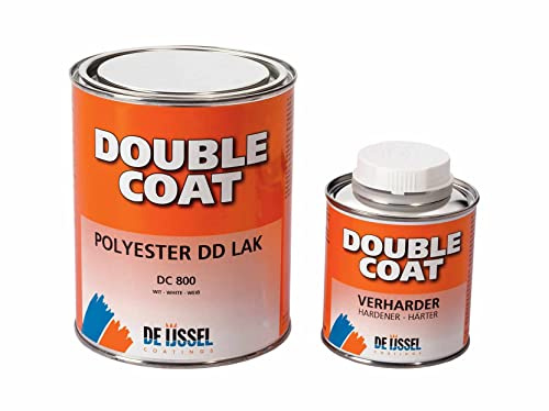 De IJssel 2K Bootslack Double Coat | 27 Farben | 1kg Set | 2K Lack Yachtlack Decklack für Holz Gfk Epoxid Polyester ABS Stahl Aluminium (DC 811 Grau)