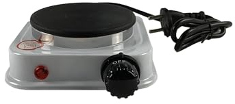 TEMPO DI SALDI Mini Fornello Elettrico 500W Regolabile Piastra Ghisa Viaggio Campeggio 108 mm