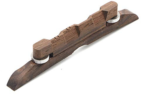 Swhmc 4.53-Inches Adjustable Compensated Mandolin Strings Bridge Ebony for Archtop Mandolins