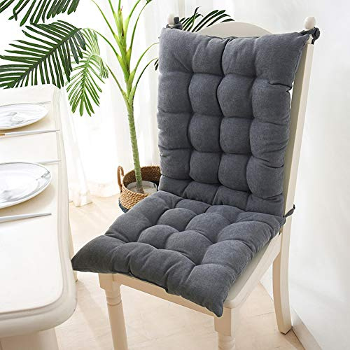 Dicke Stuhlauflage,Niedriglehner Stuhlkissen mit Rückenteil, Einteiliges Sitzkissen Niedriglehner Auflage Warm Sitzauflage für Büro Sofa,Esszimmerstuhl Kissen Auto Sitzkissen Sitzpolster C 40x95CM