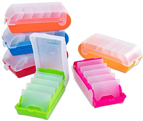 Betzold - Karteikästen 6er-Set ohne Kärtchen - Vokabelkasten Lernbox Karteibox