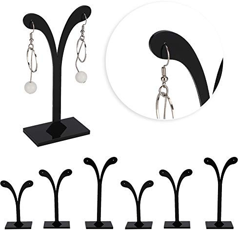 Buachois 6 Pezzi Porta Orecchini, Porta Gioielli in Acrilico, Espositore per Oggetti di Scena per Gioielli Neri Espositore per Decorazione Domestica Scaffale per Collane Bracciali
