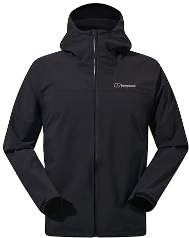 Berghuas Arnaby - Chaqueta con capucha para hombre, color negro, talla L