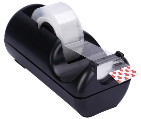 Eagle Basics kontor skrivbord banddispenser för presentförpackning, skola, kontor och hem (svart)