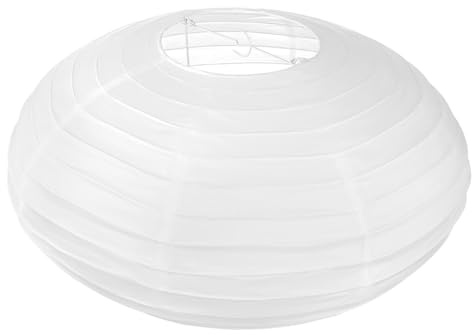 OSALADI Chinesischer Papierlampenschirm Oval 16 Zoll Faltbarer Reispapier Lampion Dekoration Für Hochzeit Party Und Heim