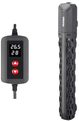 Juliaqua - Calefacción para acuario con pantalla de temperatura ecológica, calentador ajustable 25 W/50 W/100 W/200 W/300 W/500 W (E-100 W)