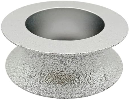 Concave Abrasive Bullnose Angle Grinder Grinding Wheel (25mm Grinding Edge) Tool Brazed for Stone, Marble, Granite, Ceramic & Artificial Stone (74mm Wide - 20mm Hole)