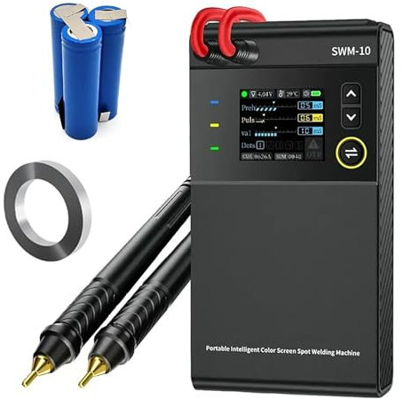 SWM-10 Portable Battery Spot Welder, DIY Mini Double Pulse Welding Machine, 18650 Battery Pack Welding Tool 5000mah Weldable 0.1-0.25mm