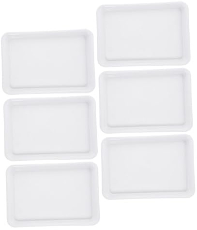 FONDOTIN Plateaux Rectangulaires pour Pots de Fleurs en PP, Lot de 6 Pièces, Collectent Terre Renversée et Gardent Sols Propres pour Jardinage et Bonsaï