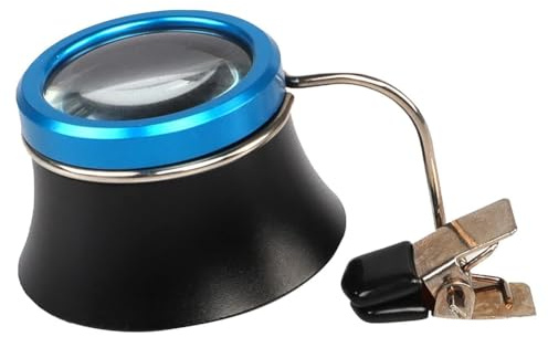 Yeihhtuk Brillenlupe zum Anklipsen, 20-Fache Uhrmacherlupe, Juwelierlupe, Vergrößerungsglas, Uhrmacher-Schmuckuhr-Reparaturwerkzeug
