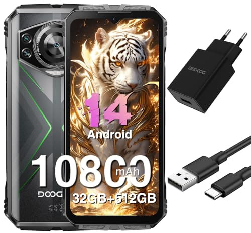 DOOGEE S118 Telefono Movil Resistente, 32GB + 512GB/2TB 10800mAh/33W Movil Irrompible Android 14, 6.6” FHD+ 120Hz Helio G100 Movil Todoterreno, 50MP+12MP Visión Nocturna, IP68/4G Dual SIM/NFC Moviles