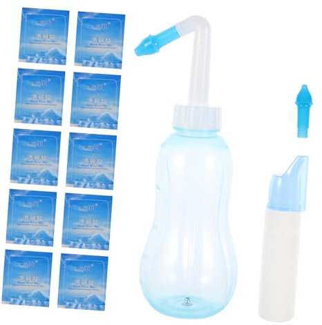 Baluue 1juego Limpiador Nasal Profesional Fisiológica Para Lavado Nasal Botella y Spray Para Adultos y De Usar y Reutilizable