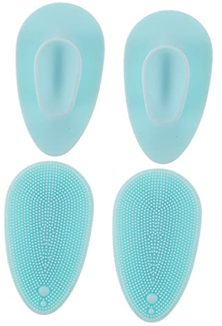FRCOLOR 4 Stück Silikon Gesichtsreinigungsbürsten für Gründliche Gesichtsreinigung und Sanftes Peeling mit Weichem Handschuhförmigem Design für Effektive Hautpflege