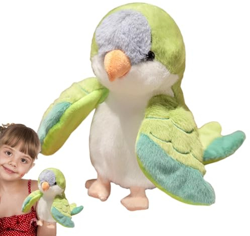 Títere de Mano de Loro, marioneta de Mano de pájaro | Animal Relleno de Loros realistas,Puppetas de Mano Toy de Peluche de pájaros para niños Juega de Juego de enseñanza para niñas para niños