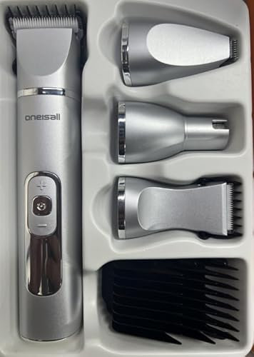 oneisall 4 in 1 Hundeschermaschine Katze, Leise Pfotentrimmer für Hunde, LCD-Anzeige Schermaschine Katze Hund, Pfotentrimmer&Hunderasierer&Krallenschleifer für Körper, Pfoten, Augen, Ohren, Gesicht
