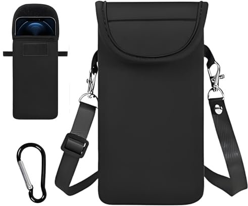 ClcIosis Handy Tasche Universal Handysocken, Tragbarer Wasserdichter Handytasche mit Umhängeband, Damen Handytaschen für Smartphones 6,5 Zoll, Multifunktionale Handy Hülle 17,7 x 8,5 cm Innenmaße