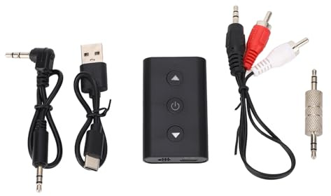 MTLAVISHY Bluetooth 5.1 Receptor transmisor 2 en 1 Adaptador AUX Bluetooth para Auriculares inalámbricos con conexión Estable y duración de la batería Larga Ideal para el estéreo