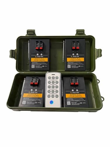 zenda club® Sistema de disparo remoto para fuegos de artificio – Kit pirotécnico de 8 canales (4 módulos de 2 canales) con mando a distancia inalámbrico – Estuche resistente