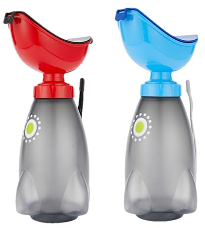 Tisujune 2 bottiglie per orinatoi da donna, a prova di perdite, con coperchio e imbuto, bottiglie per orinatoio da viaggio ad alta capacità