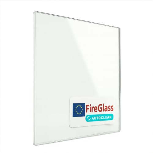 HAAS SOHN - modello : compact-pellet - 325 x 215 x 4 mm - Autopulente - Vetro per stufa a legna - vetro camino di ricambio - vetro per caminetto resistente al fuoco fino a 800°C