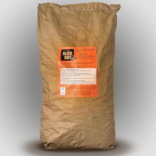 Premium Holzkohle 10 kg – rauchfreie Grillkohle aus Buchenholz – Körnung 20–80 mm – feinstaubreduziert & FSC-Zertifiziert – für Balkon & Garten