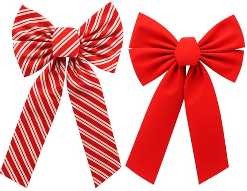 BaiDekun 2 Stück Geschenkschleife Groß (26x48 cm), Riesige Schleifen für Geschenkverpackungen und als Festliche Schleifen-Dekoration